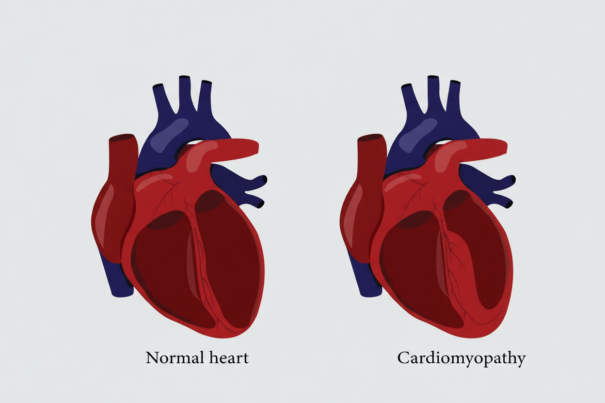 Ilustrasi Pembengkakan Jantung (Cardiomegaly)