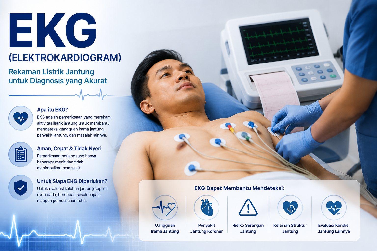 EKG 12-lead — rekam jantung elektrokardiogram standar