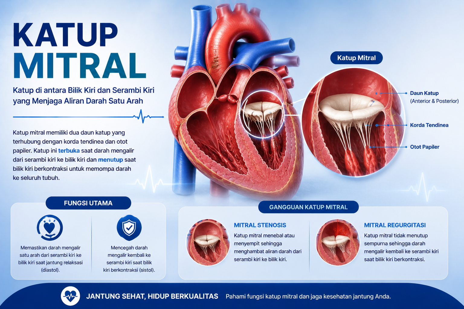 Katup Mitral jantung — prolaps dan regurgitasi mitral
