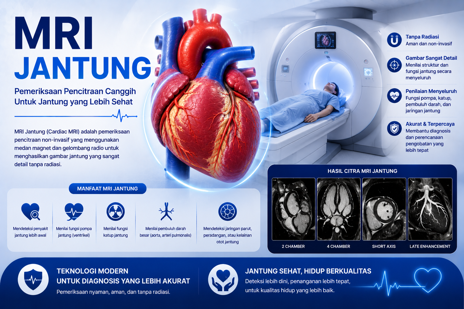 MRI Jantung — pencitraan kardiak tanpa radiasi dengan karakterisasi jaringan